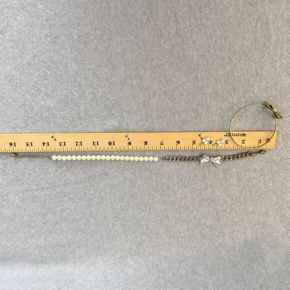 Bows chains and pearl theme jewelry - Picture 3 of 8